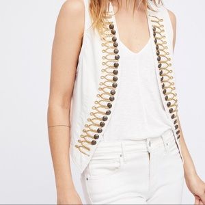 Free people shrunken military vest